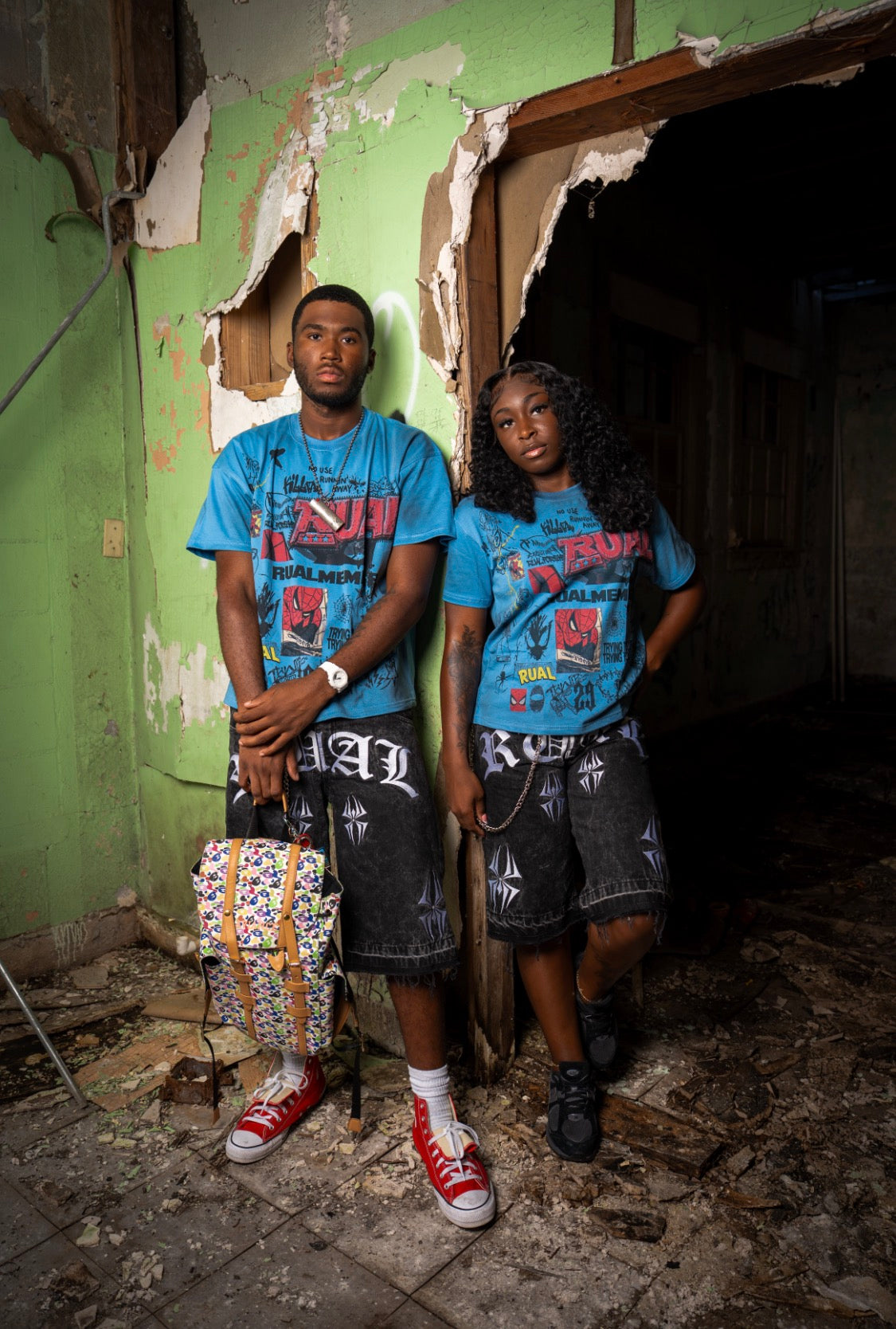 RUAL blue graphic tee front print